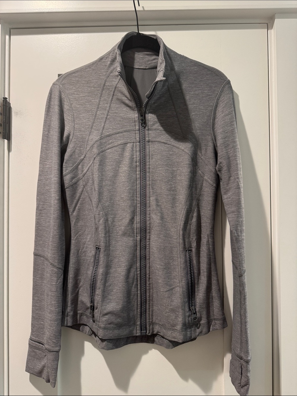 Women’s Gray Full‑Zip Active Jacket